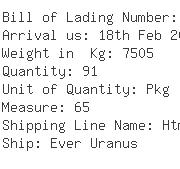 USA Importers of cord - Egl Ocean Line